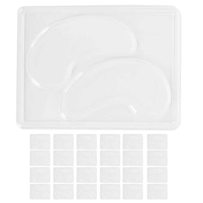 25PCS Eye Mask Molds, Portable Reusable Eye Mask Patch Tray Plate Set, DIY Under Eye Mask Mold