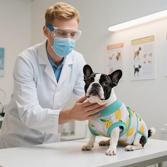 Kuoser Recovery Suit for Dogs Cats, Soft Dog Surgery Suit Female Male Spay | Professional Dog Onesie for Surgery, Substitute E-Collar & Cone, Prevent Licking Dog surgical suit Pet Neuter Suit