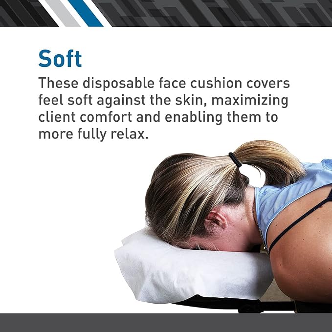 BodyMed Disposable Face Cradle Covers - 12 Pack of 100 Sheets - Medical-Grade, Ultra Soft, Luxurious, Non-Sticking Massage Face Covers/Headrest Covers for Massage Tables & Massage Chairs