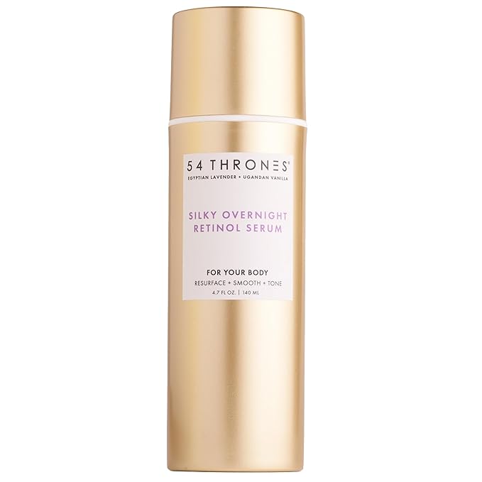 54 Thrones Silky Overnight Retinol Body Serum, Retinol Serum for Face and Body, Skin Care for Women, Infused with Egyptian Luffah Oil, Magnesium and Melatonin