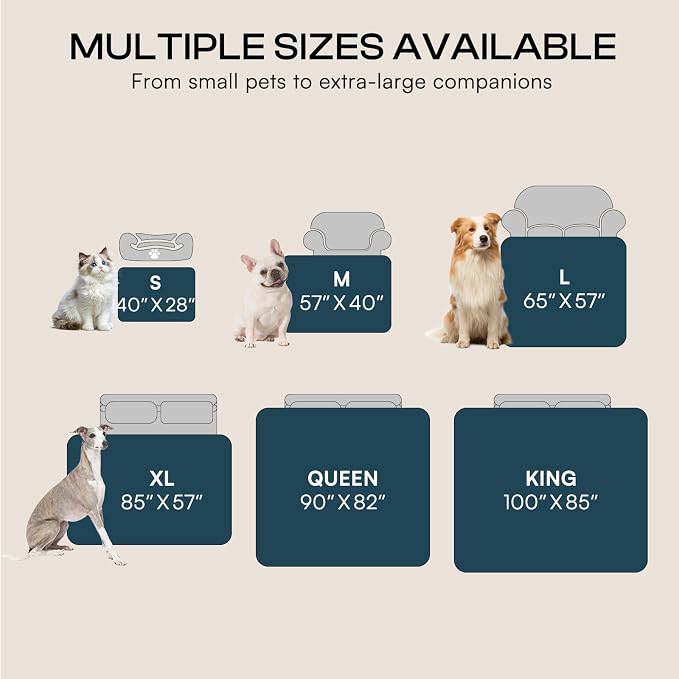 Luciphia Waterproof Dog Blanket, Reversible Sherpa Fleece for Couch Cover | Reversible waterproof pet blanket with soft Sherpa fleece; machine washable, protect couch bed car, Navy-thicken 65" x 57"