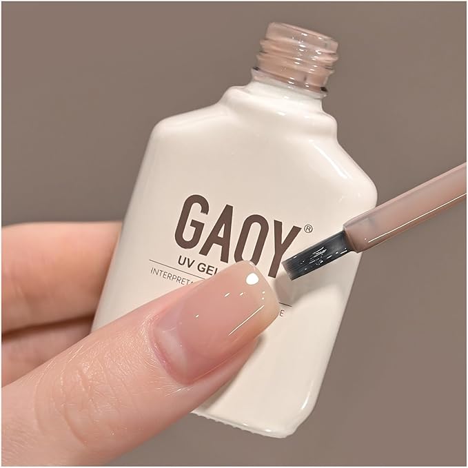 GAOY Jelly Gel Nail Polish, 16ml Sheer Translucent Soak Off Gel Polish, UV Light Cure for Nail Art DIY at Home, GY560 Haute Nude
