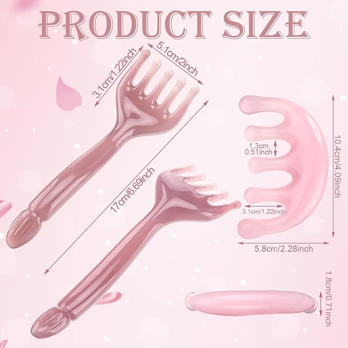 ProSuites 3 Pack Head Massager Scalp Comb Resin Scalp Stress Relax Tool for Christmas, Birthday, Mother's Day, Father's Day