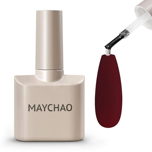 MAYCHAO Matte Top Coat, 15ML Gel No Wipe Matte Top Coat Soak Off Nail Lamp Gel Nail Polish Matte Finish Long Lasting for Home Nail DIY Manicure, 0.5 OZ