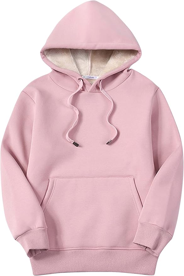 Yeokou Women's Winter Hoodies Pullover Sherpa Fleece Warm Heavyweight Sweatshirt