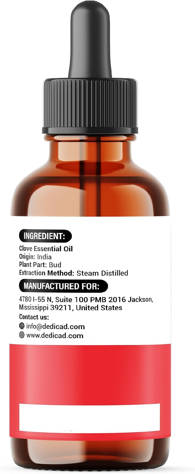 DEDICAD - 1 FL Oz - 30ml - Clove Essential Oil Supplement – for Toothache, Oral Care, Skin & Hair – Clove Oil Organic