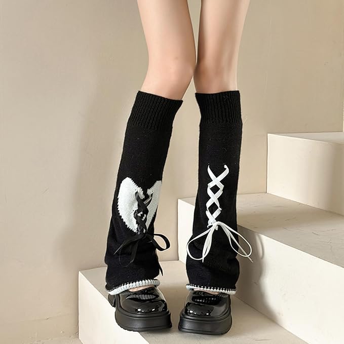 Sexybody Women's Leg Warmers Fashion Knit Warmers Long Socks Cute Y2K Kawaii Japanese Lolita Harajuku Accessories for Girls