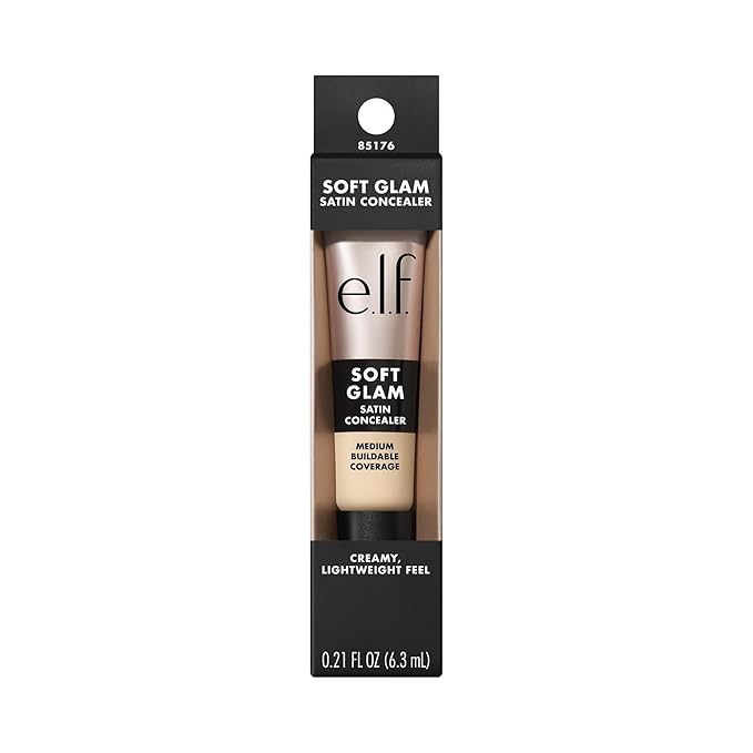 e.l.f. Soft Glam Satin Concealer, Medium Coverage For Blemishes & Under-Eye, Crease-Resistant, Long Lasting, Vegan & Cruelty-Free, 11 Fair Neutral