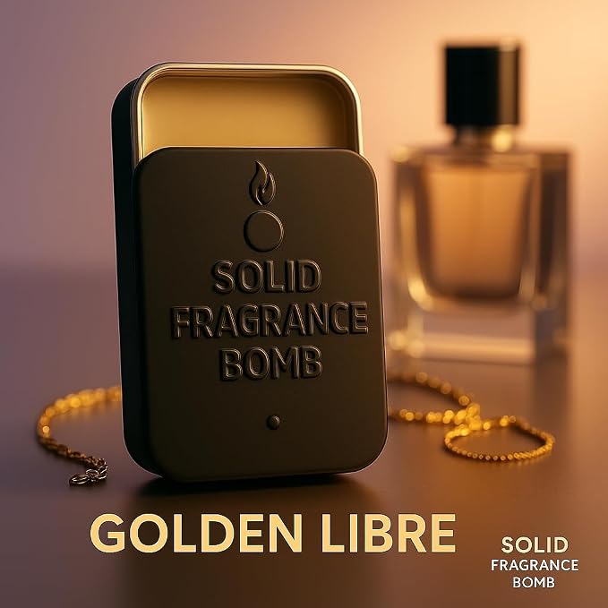 – Premium All-Natural Solid Cologne for Men & Women | Long-Lasting, TSA-Safe, Alcohol-Free, Halal, Handmade Travel Fragrance Balm (Golden Libre)