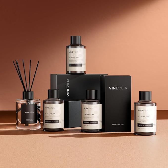 VINEVIDA [16 Fl Oz] Scent NO. 1119 Fragrance Oil for Cold Air Diffusers, Aromatic Notes of Marshmallow Cream Pumpkin, Essential Oils for Diffuser Oil Refill & Air Freshener Room Spray