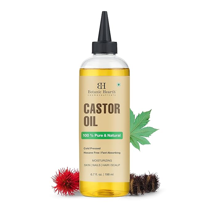 Botanic Hearth Hair Oil for Hair Growth & Hair Treatment Oils | Strengthening Dry, Frizzy, Damaged Hair & Scalp Treatment | Castor Hair Oil – 6.7 Fl Oz