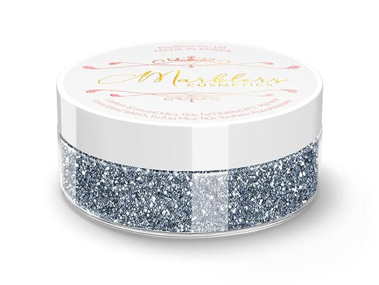 MARBLERS Twinkle Face & Body Glitter [Graphite Gray] 0.18oz (5g) | Fine | Non-Toxic | Vegan | Cruelty-Free | Festival, Rave & Party Makeup | Eye, Hair, Nail Polish, Eyeshadow | Nail Art | Gel Nail