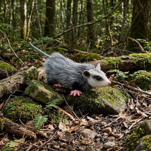 Gemscream Opossum Dog Toy Plush Squeaky Stuffed Animal for Dogs