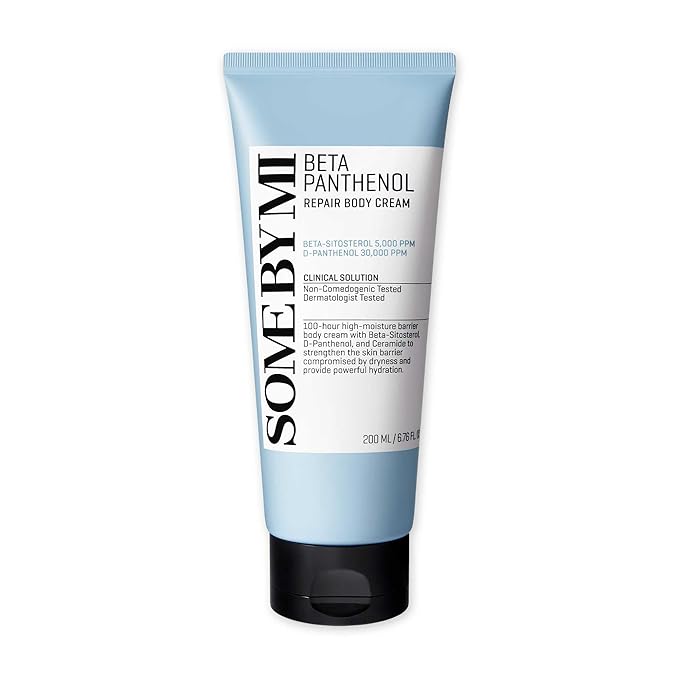 SOME BY MI Beta-Panthenol Repair Body Cream - 6.76Oz, 200ml - Hydrating and Redness-Soothing Daily Korean Panthenol Body Lotion - Rebuilds Body Skin Barrier for Sensitive Skin - Korean Skin Care