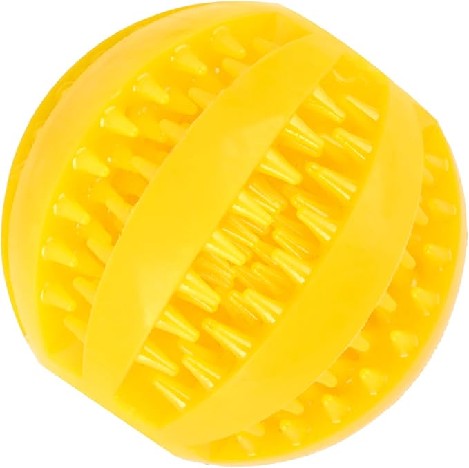 DAMAH Dog Treat Toy Ball, Interactive Tooth Cleaning Toy for Dogs, 2.8 Inch