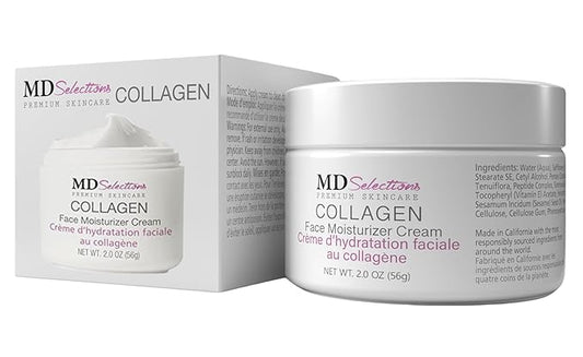 Collagen Facial Cream, Face Moisturizer Cream for Dry Skin Vegan Anti Aging Crème d' hydratation faciale au collagène, Collagen Face Cream, 2 fl oz