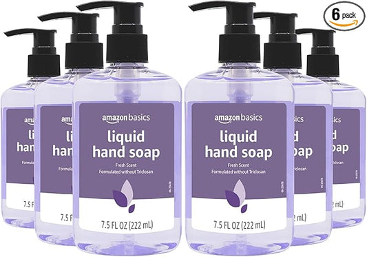 Amazon Basics Original Fresh Liquid Hand Soap, 7.5 Fl Oz (Pack of 6)
