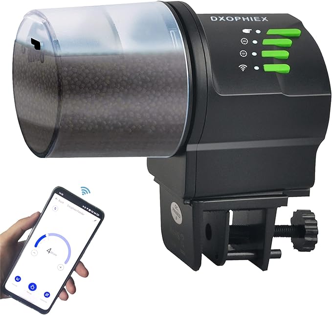WiFi Fish Feeder Automatic Fish Feeder Automatic Dispenser | Vacation,For Aquarium and Turtle Tank, With Feeding Ring