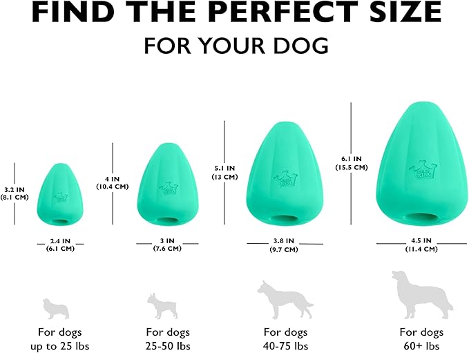 Chew King by Mammoth Premium Treat Dispensing Dog Toy, Durable Natural Rubber Chew Toy, Safety Air Vent, Interactive Enrichment Toy for Aggressive Chewers, XL - For Dogs 40-75lbs - Pack of 2 - Teal