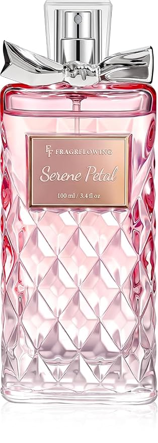 Perfume for Women, Alcohol-Free Long Lasting Fresh Floral Fragrance, Light & Soft Scent with Jasmine, Peony & Lemon, Sandalwood & Musk Base, 100ml / 3.4 fl oz, Gift for Women & Moms (Serene Petal)