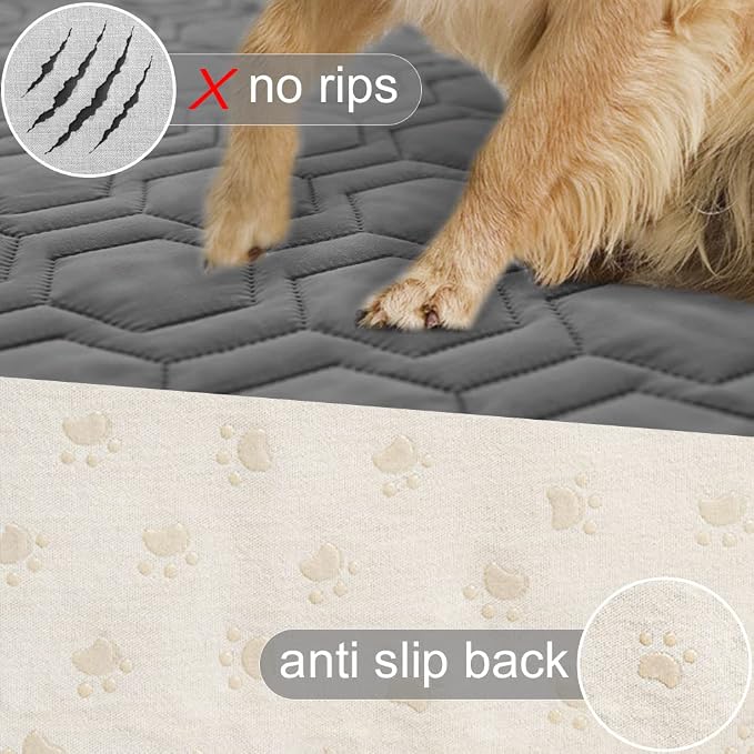 Tcksstex Waterproof and Non-Slip Dog Bed Cover and Pet Blanket Sofa Pet Bed Mat ，car Incontinence Mattress Protectors Furniture Couch Cover for Most Cats Dogs,Pets（30x70-Dark Grey）
