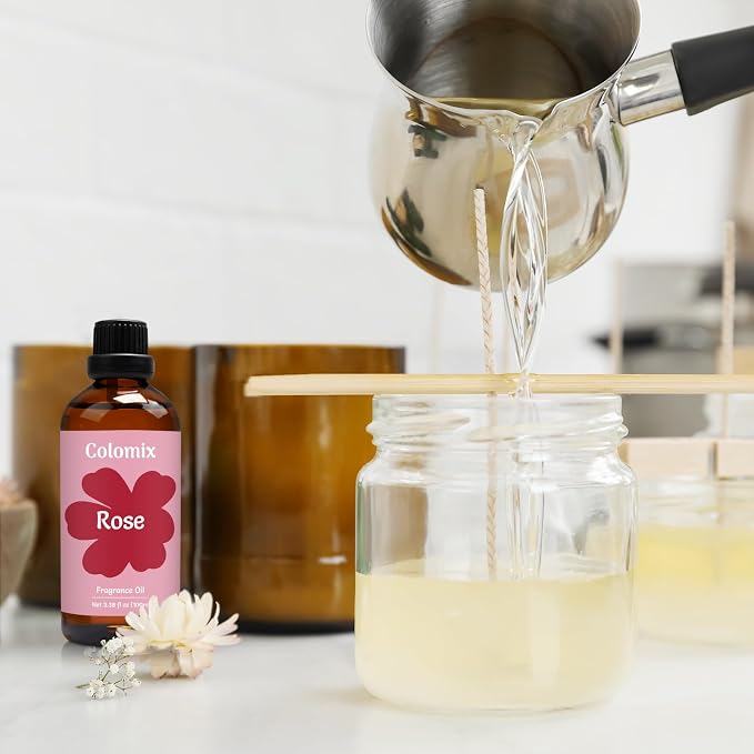 Premium 100ml Rose Fragrance Oil, Essential Oils for Diffusers for Home, Scented Oil for Soap-Making, Candle Scent Supplies and More DIY Projects, Spring Rose Diffuser Oils Gifts