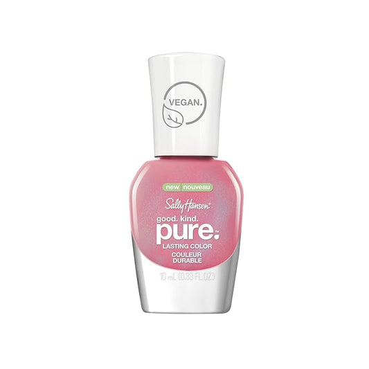 Sally Hansen Good. Kind. Pure. Nail Polish | Plant-Based, Vegan, 16-Free Formula | Shimmer, Glossy | 203 Mystic Topaz | Iridescent Pink Nail Color
