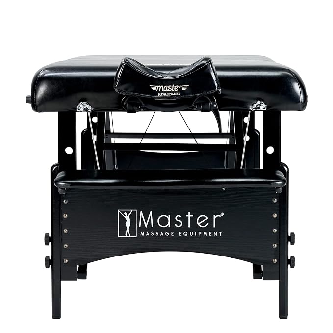Master Massage 30" Galaxy Pro Portable Massage Table Package in Black with Ambient Lighting System