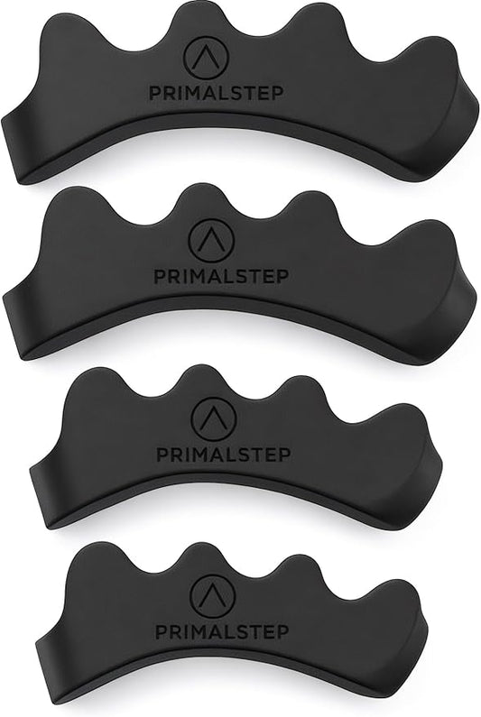 VYCE PrimalStep Toe Separators, Spreaders, Spacers, Straightener to Correct Toes for Men and Women, Bunion Corrector, Plantar Fasciitis and Athletic Mobility, 2 Pairs, S/M, Large