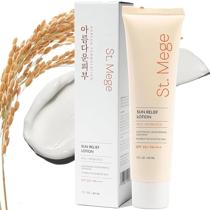 Rice Korean Lightweight Sunscreen - Daily 50+ PA++++ Travel Size Sunscreen Lotion - Reef Safe, Asian Skincare Sunblock