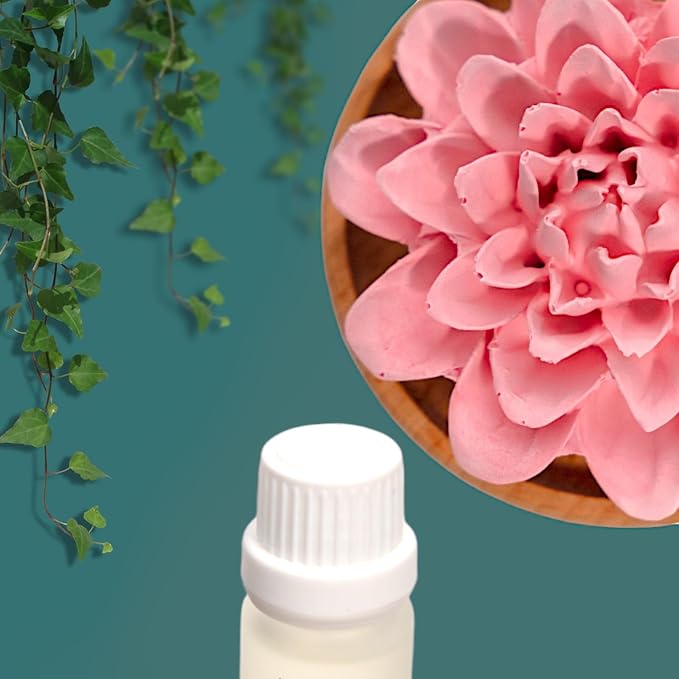 SINT Aroma Diffuser Diatomite Peony Flower | Essential Oil Diffuser with Aromatherapy Fragrant Oil | Diffusers for Home, Oil Diffuser, Room Décor | Pink, Fig Fragrance 10 ML