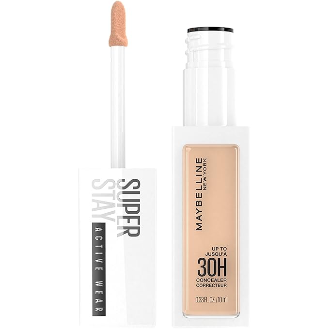 Maybelline Super Stay Liquid Concealer Makeup, Full Coverage Concealer, Up to 30 Hour Wear, Transfer Resistant, Natural Matte Finish, Oil-free, Available in 16 Shades, 20, 1 Count
