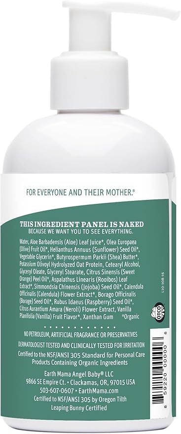 Earth Mama Belly Butter, Maternity Moisturizer for Dry Skin | Lotion for Pregnancy and Postpartum Recovery Self Care, Body Cream with Aloe, Fragrance Free, 8-Fluid Ounce