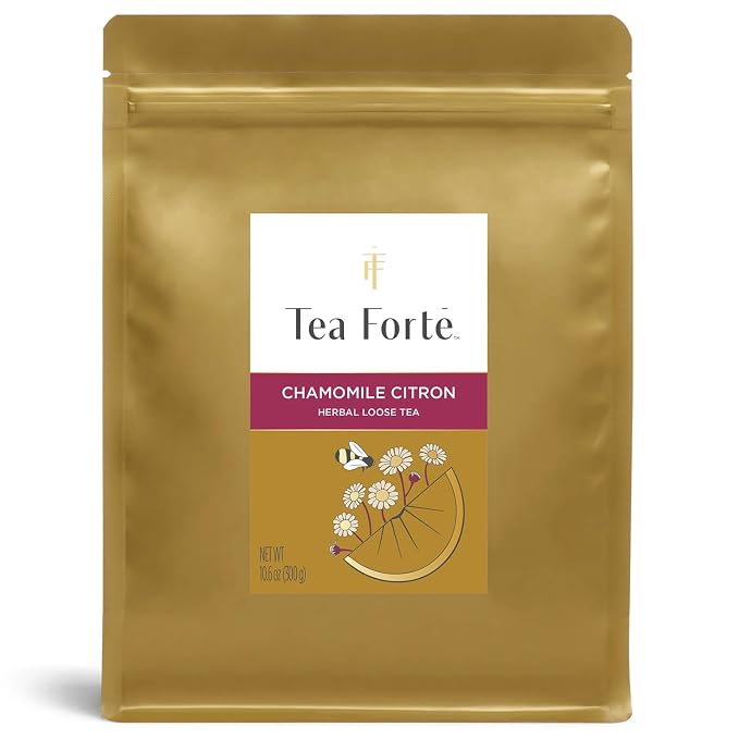 Tea Forte Premium Loose Leaf Tea Blend, Resealable 1 Pound Bag, Makes 160-175 Cups, Chamomile Citron