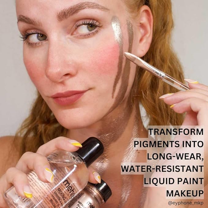 Mehron Makeup Mixing Liquid | Water Resistant For All Day Wear | Multi-Use Makeup Transformer | Eyeliner Mixing Medium | Clear 4.5 fl oz (133 ml) (Pack of 2)