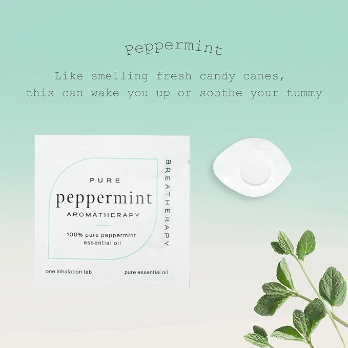 Aromatherapy Peppermint Patches - Pure Essential Oil Aroma Patch - Peppermint Essential Oils for Calm - 8-Pack