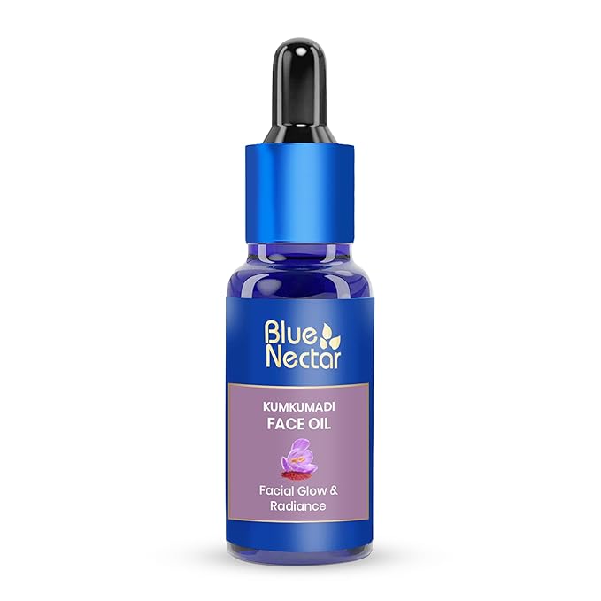 Blue Nectar Kumkumadi Oil for Face | Ayurvedic Anti Aging serum for appearance & Radiance | Saffron & Sandalwood Kumkumadi Tailam Face Oil for Glowing Skin for Women & Men (26 Herbs, 1 Fl Oz)