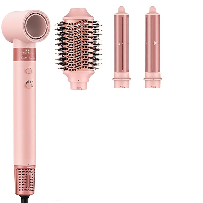 5 in 1 Hair Styler - High-Speed Air Styler, Frizz-Free Hair Brush Set, No Heat Damage Curler, Curl, Volumize, Straighten with Bag