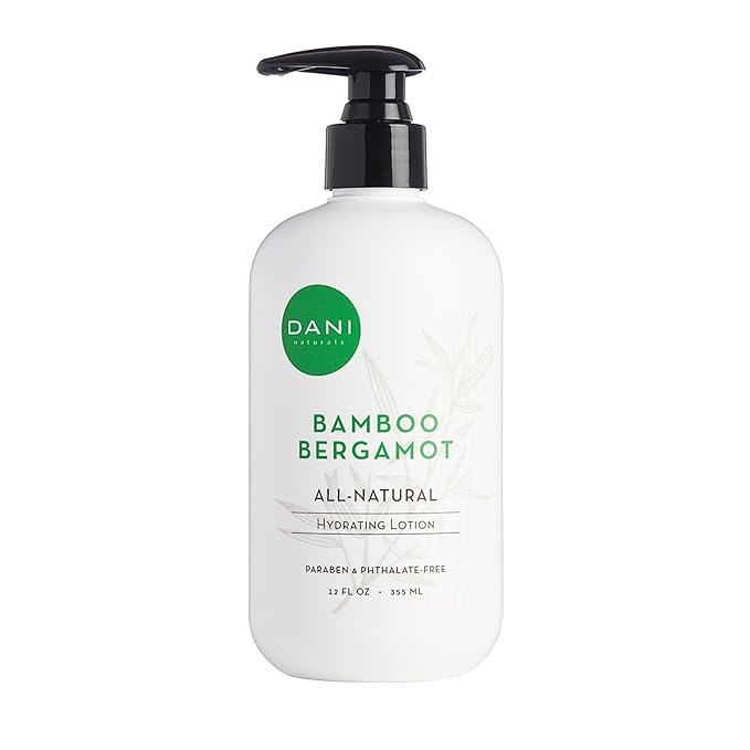 DANI Naturals Hand & Body Lotion - Clean Bamboo Bergamot Scented, Deep Hydration Lotion for Dry Skin, With Shea Butter & Aloe Vera, Natural & Organic Ingredients, Paraben-Free, 12 Oz
