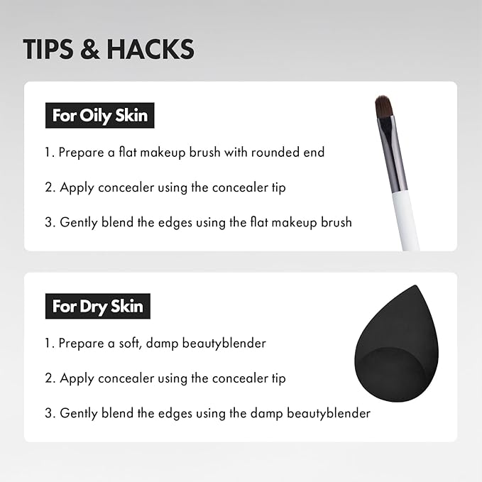 [NEW] LUNA Long Lasting Tip Concealer 21C | Moisturizing Liquid Type | Full Coverage for Dark Circles, Fine Lines & Redness | Korean Makeup, 0.23 oz