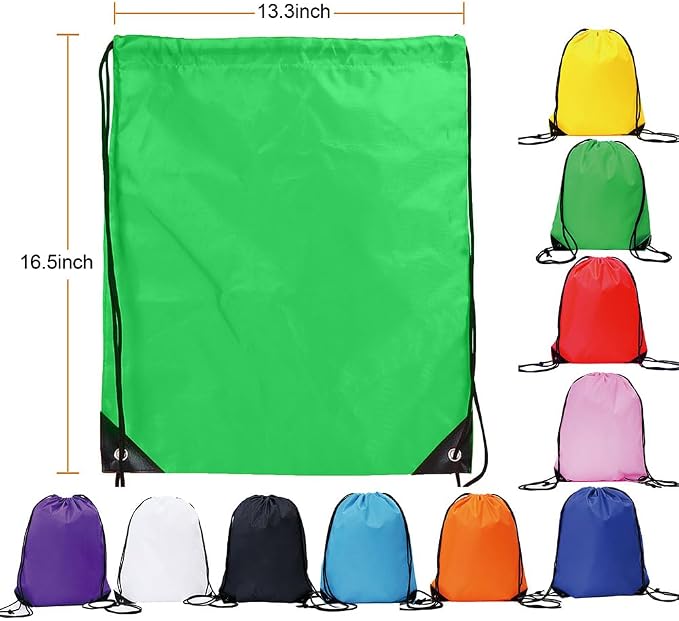 Drawstring Backpack Bulk 50 Packs Draw String Backpack Bags DIY Gym Sports Traveling Yoga Trip Pedestrianism Cinch Bag Sackpack Drawstring (multi color)