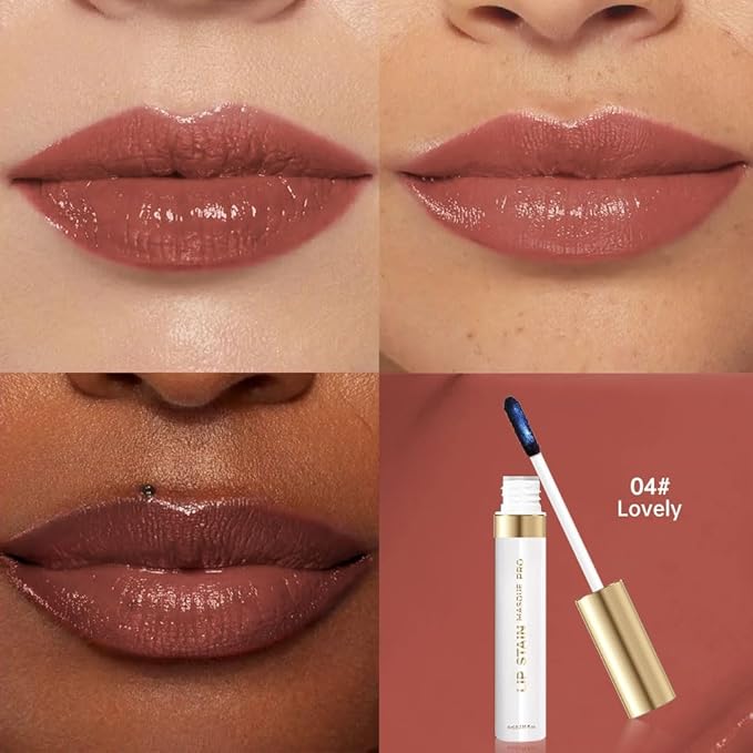 Lip Liner - Peel Off Lip Stain | Long Lasting Matte Lip Tattoo | Transfer Proof, Hydrating Formula with Hyaluronic Acid & Vitamin E | Vegan & Cruelty-Free | for All Skin Types(4# ‌Tawny)