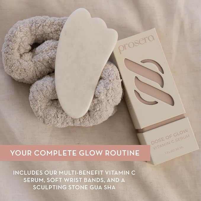 Dose of Glow Vitamin C Serum- Hydrating and Brightening Serum with Peptides, Hyaluronic Acid, Niacinamide and CoQ10. Firms Skin and Reduces Dark Spots and Fine Lines 1 oz (Limited Edition Glow Set)