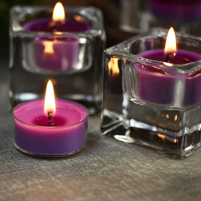 DEYBBY Natural Scented Soy Wax Tealight Candles Bulk, Lavender Aromatherapy Luxury Tea Candle Set of 36-4 Hour Burning Great Gift for Valentine's Day