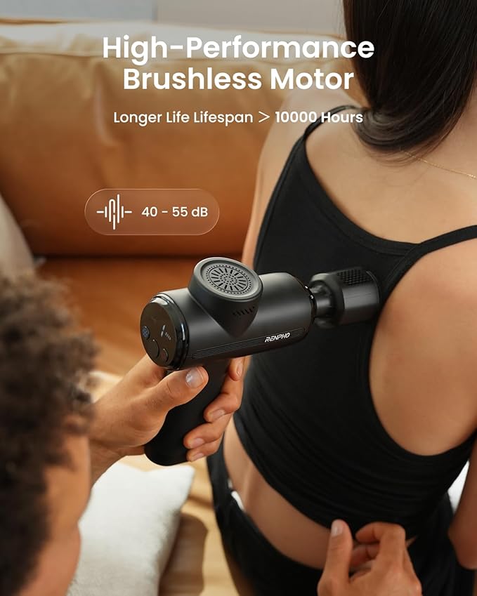 RENPHO Active Thermacool 2 Massage Gun with Heat and Cold, Valentine's Day Gifts, [2026 Upgraded] Percussion Deep Tissue Handheld Neck Massager, FSA Approved, Muscle Masajeador for Men Women HSA