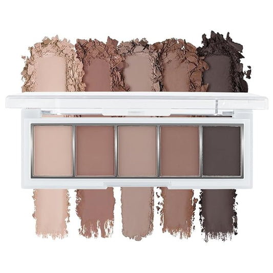 Matte Cool Neutral Brown Eyeshadow Palette, Taupe Beige Clay Mocha & Charcoal Shades, High Pigment Blendable Long-Lasting Cool-Tone Nude Smokey Eye Makeup Palette for Daily Natural & Mature Eyes 6