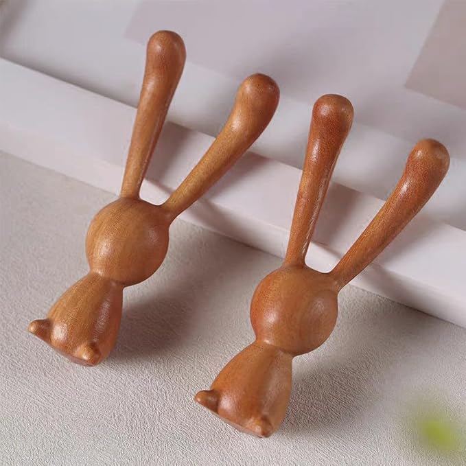 OULIGET Natural Wooden Nose Guasha Massage Tools Anti-Static, Eyes Facial Wood Gua Sha Tool,face Manual Massager Tool, Handheld Meridians Acupoint Massage Tool