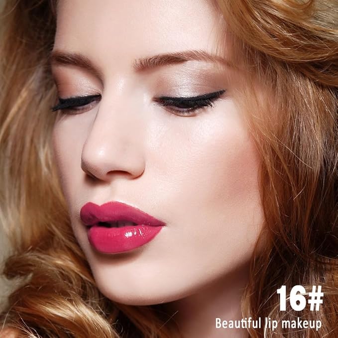 evpct Hot Pink Shiny Glossy Longwear No-Budge Liquid Lip Color Lipstick Makeup, Highly Pigmented Color Instant Shine, Waterproof Long Lasting Lipstick for Women, Lip Stain Gloss with Lip Liner Brush