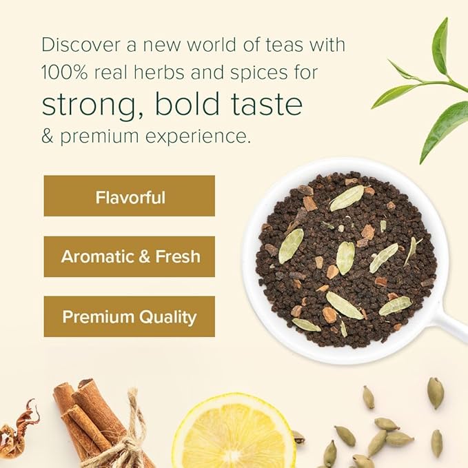 VAHDAM, Assorted Loose Leaf Chai Tea Sampler (10 Flavors, 50+ Servings) | Indian Exotic Masala Chai Tea Blends | Resealable Ziplock Pouch | Vacuum Sealed For Freshness