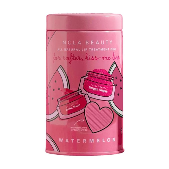 NCLA - Lip Care Set + Lip Scrubber | Clean, Natural, Non-Toxic Beauty (Watermelon)